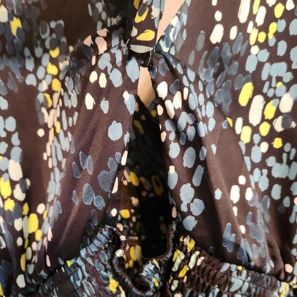 Torrid Satin‎ Surplice Size 6 Tie Cut Out Back Long Sleeve Blouse - Picture 11 of 13